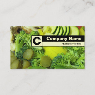 Edge Labelled Monogram - Stir-fry 02 Business Card
