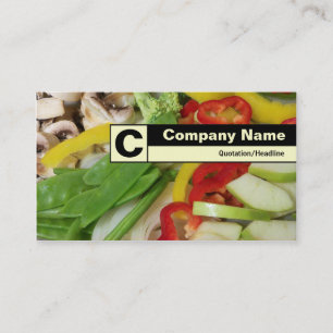 Edge Labelled Monogram - Stir-fry Business Card