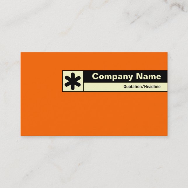 Edge Labelled - Orange FF6600 Business Card (Front)
