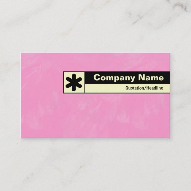Edge Labelled - Pink Brushed Business Card (Front)