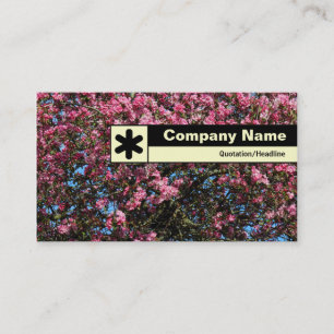 Edge Labelled - Pink Cherry Blossom Business Card