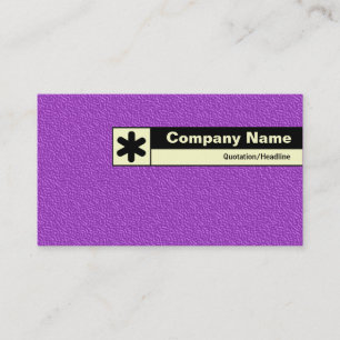 Edge Labelled - Purple Embossed Tex Business Card