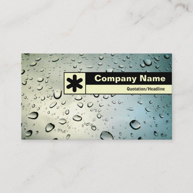 Edge Labelled - Rain on My Window Business Card (Front)