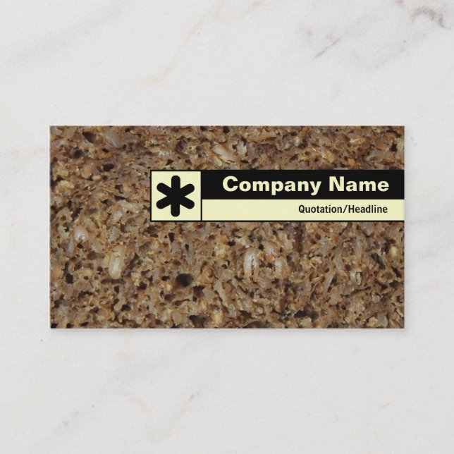 Edge Labelled - Rye Bread Business Card (Front)