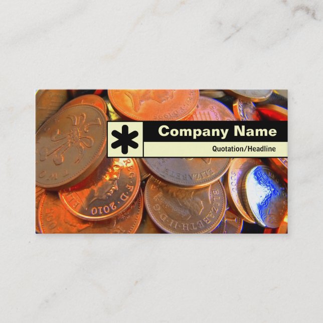 Edge Labelled - The Colour of Money Business Card (Front)