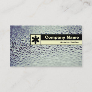 Edge Labelled - Water Droplets on Glass 01 Business Card