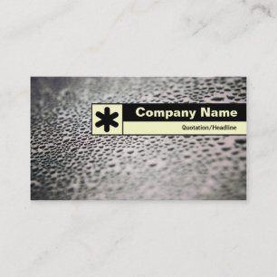 Edge Labelled - Water Droplets on Glass 02 Business Card