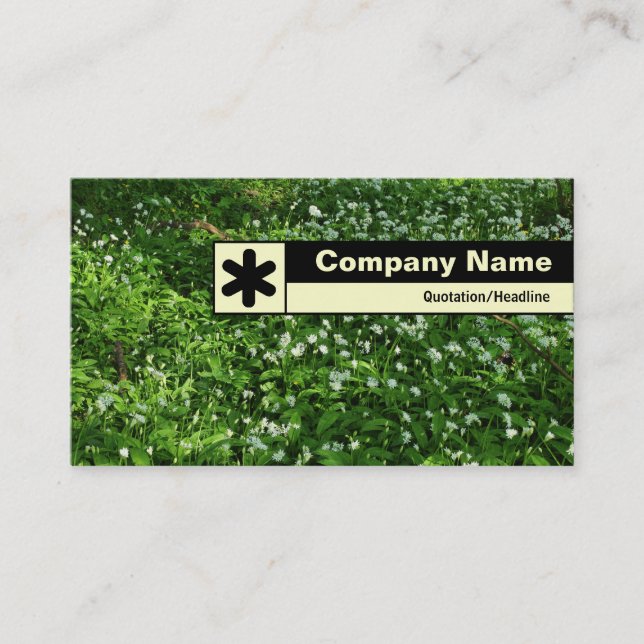 Edge Labelled - Woodland Flowers Business Card (Front)