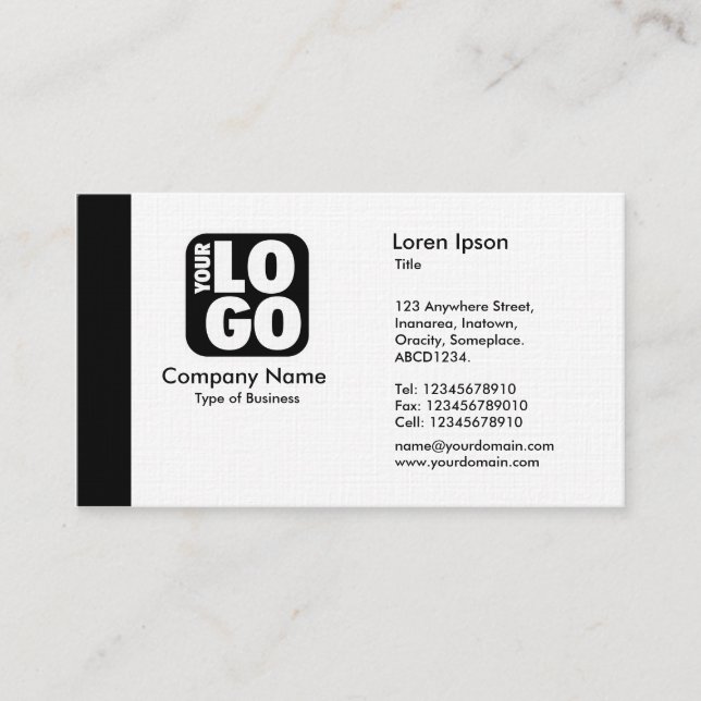 Edge (Logo) - Black Business Card (Front)