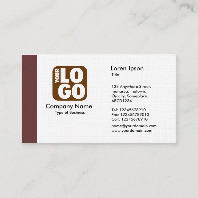 Edge (Logo) - Brown Business Card (Front)