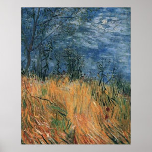 Edge Of a Wheat field With Poppies 1887, van Gogh Poster