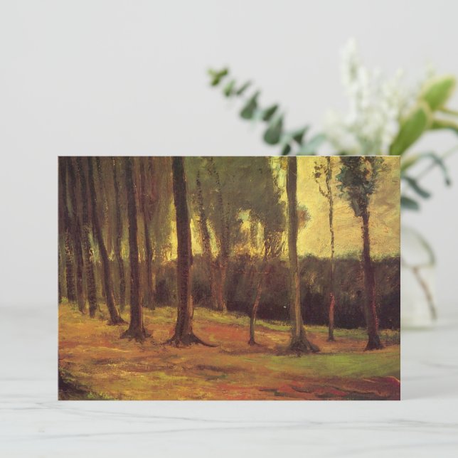 Edge of a Wood by Vincent van Gogh Invitation (Standing Front)