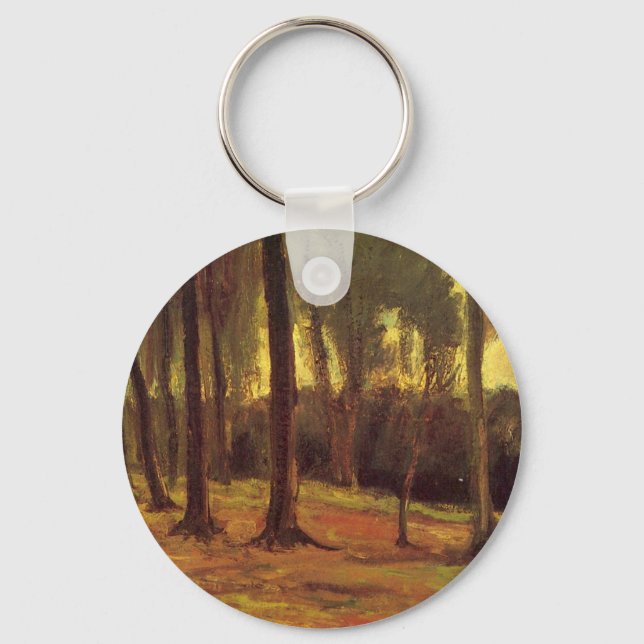 Edge of a Wood by Vincent van Gogh Key Ring (Front)