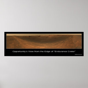Edge of Endurance Crater Rover View on Mars Poster