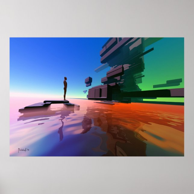 Edge of perception - surreal art print (Front)