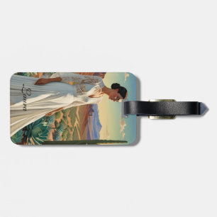 Edge of purification - Woman in a dessert Luggage Tag
