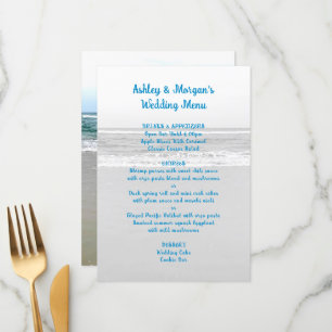 Edge of the Sea Wedding Menu Template