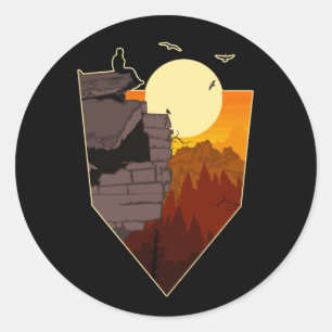 Edge Of The Wild Classic Round Sticker