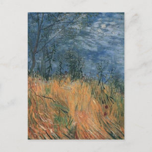 Edge of Wheatfield with Poppies Van Gogh Fine Art Postcard