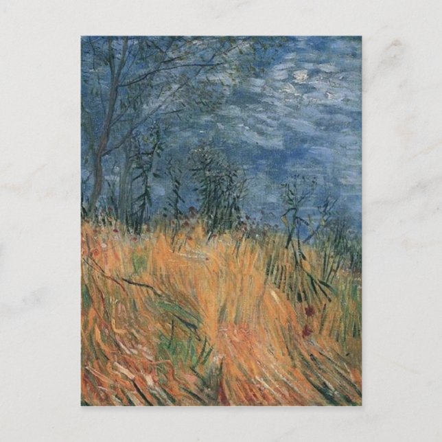 Edge of Wheatfield with Poppies Van Gogh Fine Art Postcard (Front)
