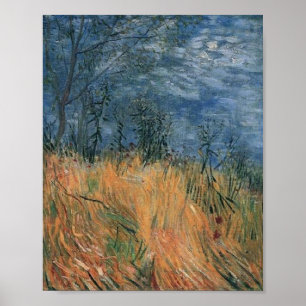 Edge of Wheatfield with Poppies Van Gogh Fine Art Poster