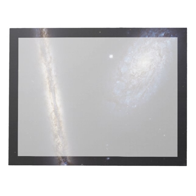 Edge-On Galaxy Ngc 4302 & Tilted Galaxy Ngc 4298 Notepad (Front)