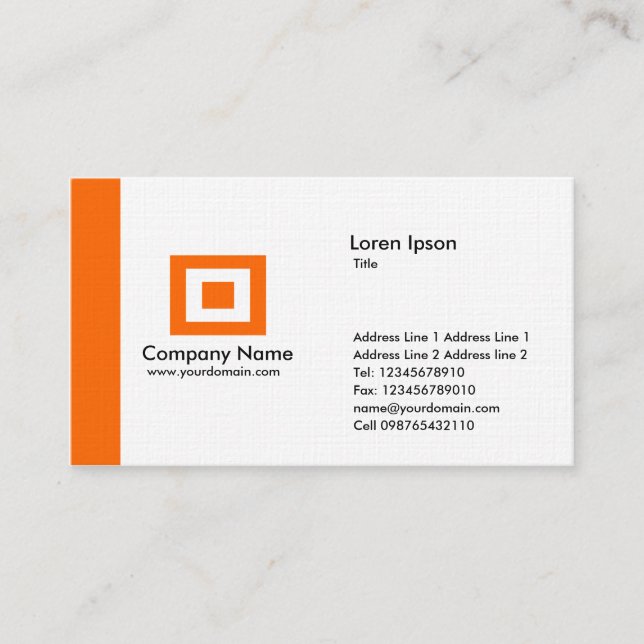 Edge - Orange Business Card (Front)