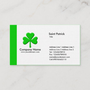 Edge Shamrock - Green Business Card
