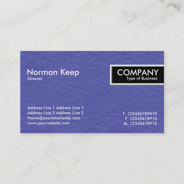 Edge Tag - Blue Painted Paper Texture (Front)