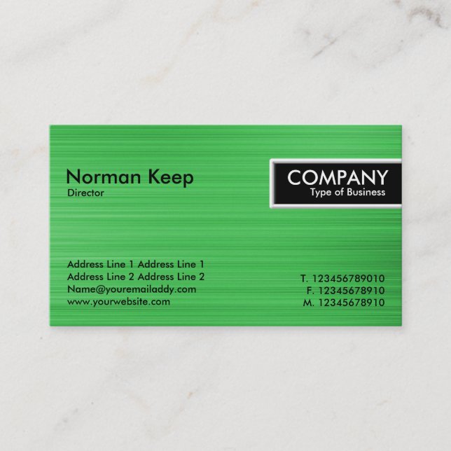 Edge Tag - Brushed Green Texture (Front)