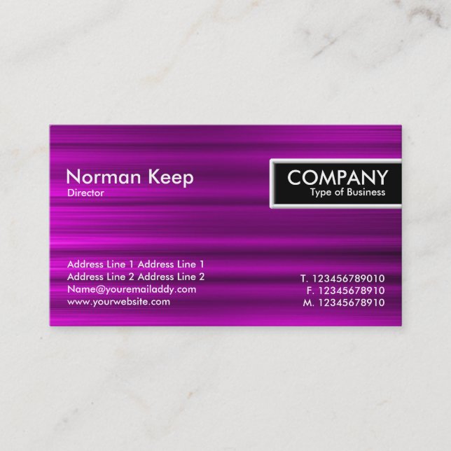 Edge Tag - Brushed Magenta Texture (Front)