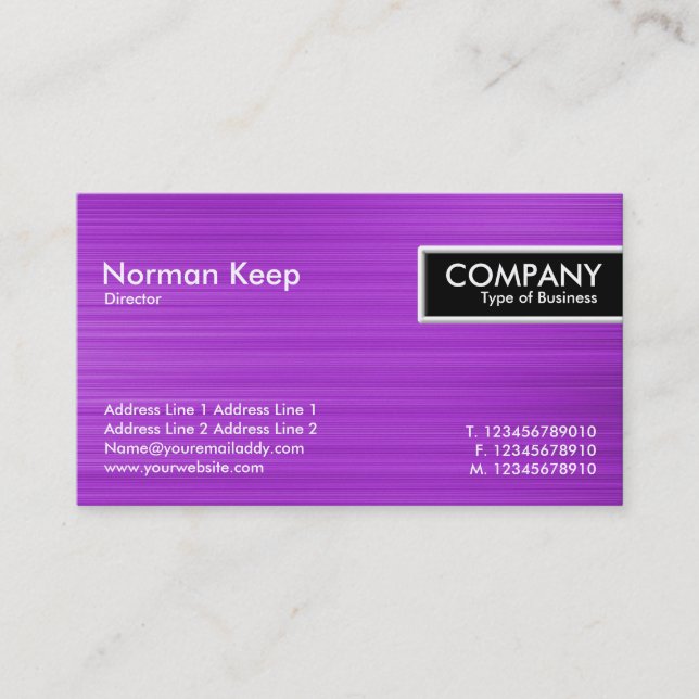 Edge Tag - Brushed Purple Texture (Front)