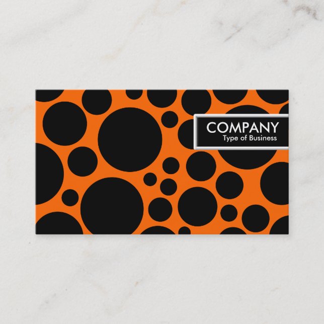 Edge Tag - Spotty - Black on Orange (Front)