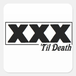 EDGE TIL DEATH - Square sticker. Square Sticker