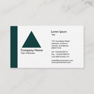 Edge Triangle - Dark Green Business Card