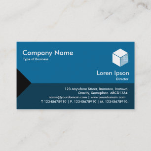 Edge Triangle II - Shades of Desert Blue Business Card