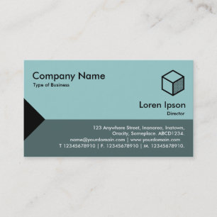 Edge Triangle II - Shades of Lt Blue Green Business Card