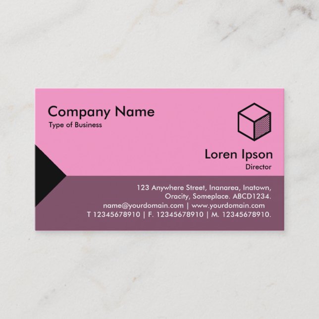 Edge Triangle II - Shades of Pink Business Card (Front)