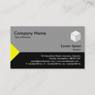 Edge Triangle III - Yellow, Black with Grey Business Card