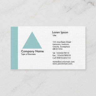 Edge Triangle - Light Blue Green Business Card