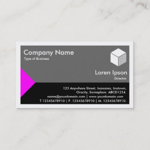 Edge Triangle - Magenta, Black & Grey Business Card
