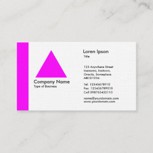 Edge Triangle - Magenta Business Card