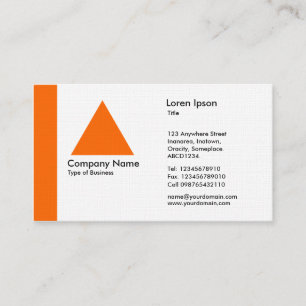 Edge Triangle - Orange Business Card