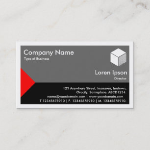 Edge Triangle - Red, Black & Grey Business Card