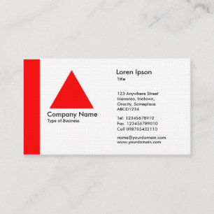 Edge Triangle - Red Business Card
