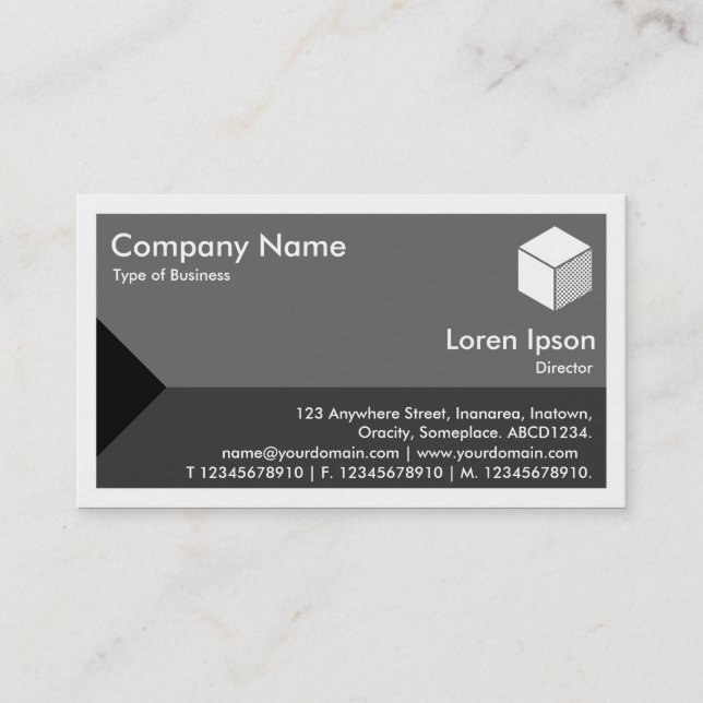 Edge Triangle - Shades of Grey Business Card (Front)