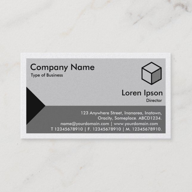 Edge Triangle - Shades of Grey (Platinum) Business Card (Front)