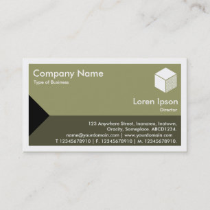 Edge Triangle - Shades of Khaki Business Card