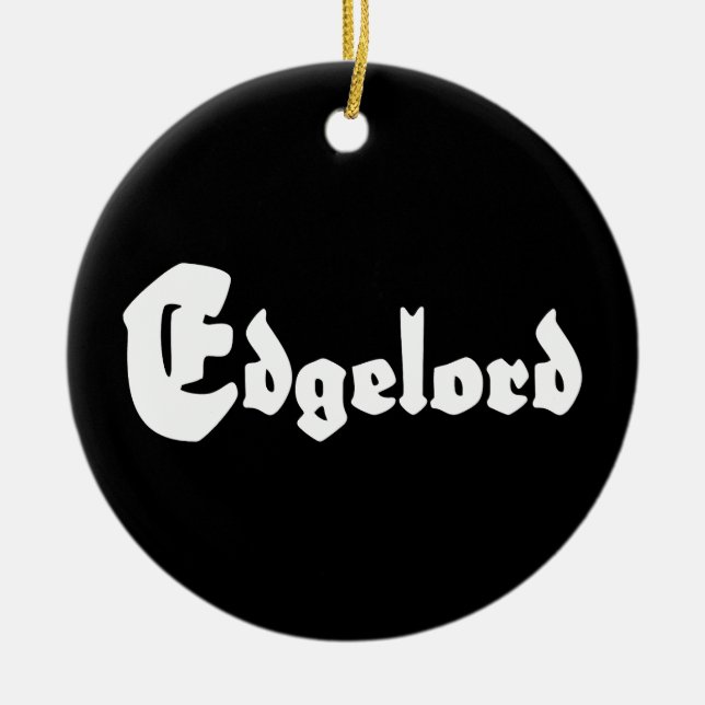 Edgelord Ceramic Tree Decoration (Front)