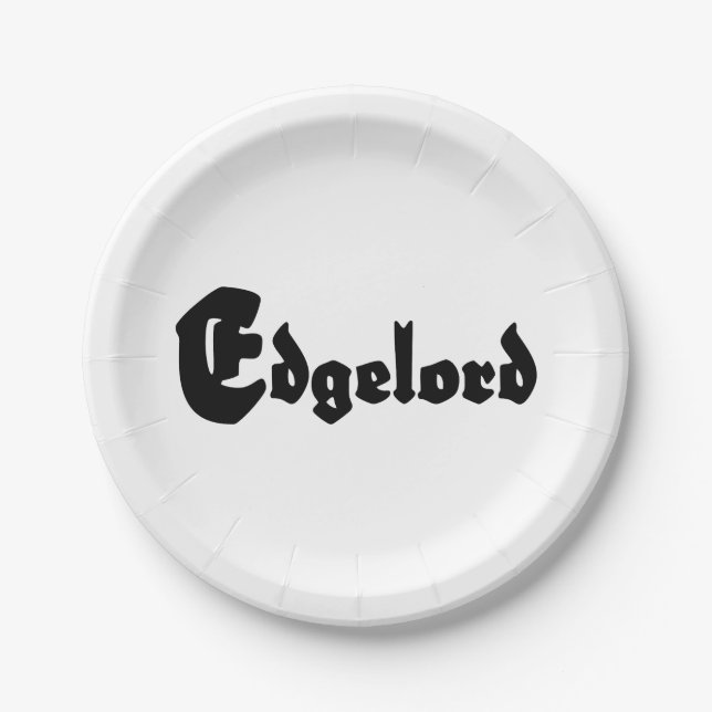 Edgelord Paper Plate (Front)